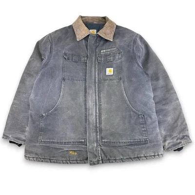 VTG Carhartt C03 BLK Traditional Arctic Insulated Chore Jacket, Black, XL CB795 - Image 1 of 4