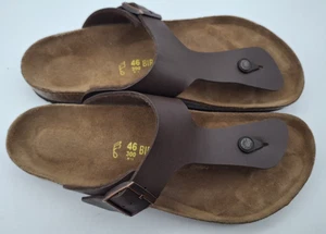 BIRKENSTOCK BROWN RAMSES GLADIATOR THONG SANDALS - UK 11.5, EUR 46 REGULAR - Picture 1 of 15