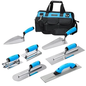 8-in-1 Concrete Finishing Tools Kit: Magnesium Float, Finishing & Pool Trowel... - Picture 1 of 7