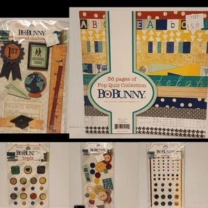 Bo Bunny Press *POP QUIZ* 6x6 almohadilla de papel, adornos y más - Imagen 1 de 13