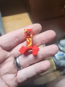 Lego Minecraft Minifigure Exploding Creeper Red Yellow Mini Fig - Picture 1 of 4