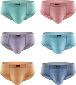 Men's Cotton Big Pouch Briefs Sexy Bulge Bikini Underwear Sexy Stretch Mens C... - Picture 1 of 7