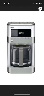 Braun BrewSense 12-cup Drip Coffee Maker  KF6050WH Stainless Steel Glass Carafe - Image 1 of 4