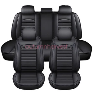 For Toyota Car Seat Cover Full Set Leather 5-Seats Front Rear Protector Cushion - Picture 1 of 14