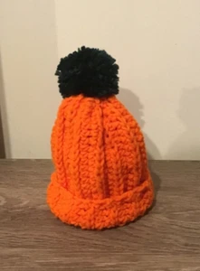 Handmade Pumpkin Halloween Fall Hat Beanie Crochet costume Baby Newborn 0 3 6 9 - Picture 1 of 2