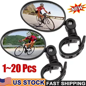 Bike Mirror Rotaty Round MTB Road Handlebar Bicycle Rear View Glass Cycling USA - Picture 1 of 12