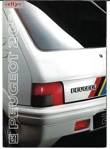 Peugeot 205 Rallye 1.9 3-dr 1990-1991 French Market Foldout Sales Brochure - Picture 1 of 2