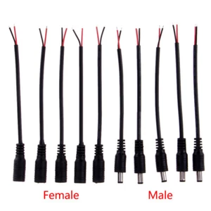 5,5x2,1 mm macho hembra toma de corriente continua enchufe cable conector 15 cm de largo - Imagen 1 de 5