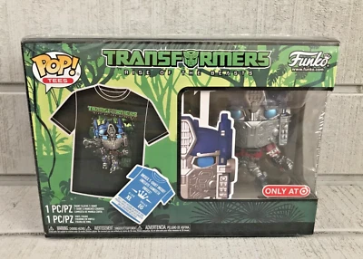 TRANSFORMERS Rise of the Beasts Funko Pop OPTIMUS PRIME Figure & XL T-Shirt  NIP - Image 1 of 4