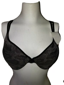 Goddess Lightly Lined Underwired Bra Black Gray Design size 34C - Picture 1 of 5