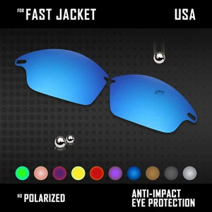 Anti Scratch polarisierte Ersatzgläser für Oakley Fast Jacket OO9097 Optionen - Bild 1 von 29