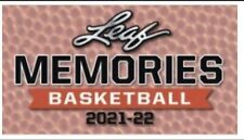 2021 22 Leaf Memories Basketball Hobby Box 7 Autos!