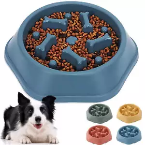 Slow Feeder Dog Bowl – Anti-Choking Non-Slip Puzzle Dish for Small/Medium Dogs - Picture 1 of 33