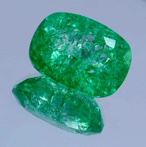 Piedra preciosa suelta esmeralda verde colombiana Muzo con certificación natural de 12,25 quilates AAA+++ - Imagen 1 de 4