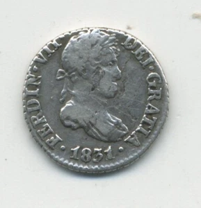 Spain - España 1/2 Real 1831 Sevilla JB KM 482.3 VF Scarce - Picture 1 of 2