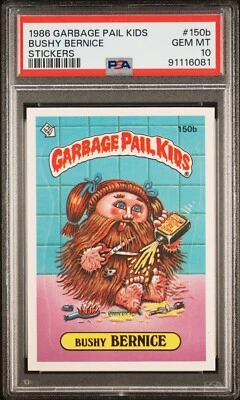1986 Topps Garbage Pail Kids Series 4 OS4 BUSHY BERNICE 150b PSA 10 GEM MINT gpk - Image 1 of 2
