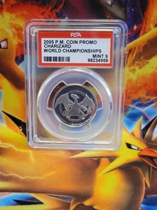 Pokemon Charizard 2005 World Championships Graded Coin PSA 9 - Picture 1 of 2