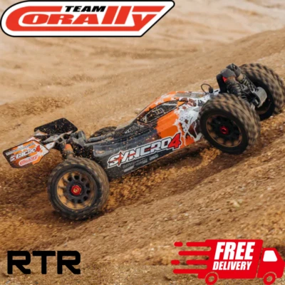Team Corally Syncro4 1/8 4S Brushless RTR 4x4 OffRoad Buggy Orange RC Car Basher - Image 1 of 4
