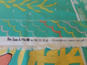 PANEL VINTAGE THE SEA & ME /STACY IEST HSU/MODA /CUT & SEW NEW COTTON #403 - Picture 1 of 9