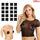 20Pcs 8cm Womens Nipple Covers Breast Pasties Stickers Satin Cross Shape Gift