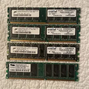 3-512MB 2x256MB DDR-400 CRUCIAL/MICRON CT3264Z265 One ProMos 512MB DDR400 MHz - Picture 1 of 4
