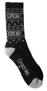 1 Paar Organika Grow Kayo Style schwarz grau Kontrast gepolsterte Crew-Socken neu mit Etikett - Bild 1 von 3