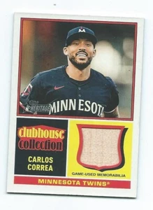2025 Topps Heritage - Carlos Correa Bat Relic - Minnesota Twins - Bild 1 von 1
