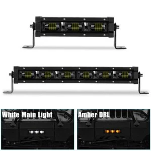 8in 14in 20in LED Work Light Bar White Amber DRL Fog Offroad Driving Truck SUV - Bild 1 von 18