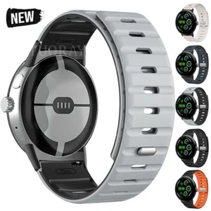 For Google Pixel Watch 3 45mm Replacement Magnetic Silicone Band Strap Bracelet - Picture 1 of 37