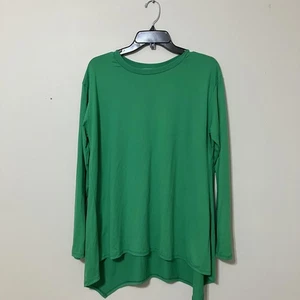 White Birch Chic Emerald Green Long Sleeve Blouse Women's Size Medium - Picture 1 of 3