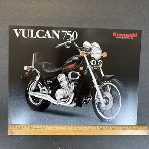Vintage Kawasaki Vulcan 750 Motorrad 1985/86 Farbe glänzend Verkaufsprospekt technische Daten - Bild 1 von 3