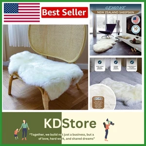 Genuine New Zealand Sheepskin Rug - Fluffy Wool Area Rug for Bedroom & Living... - Picture 1 of 9