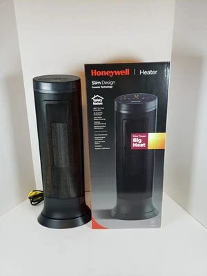 Calentador eléctrico oscilante programable Honeywell Slim Design para uso en interiores Foto 1 de 4