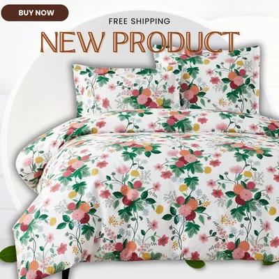 NUEVA Funda nórdica Rifle Paper Co.Dahlia clásica fresca de algodón percal; ENVÍO GRATUITO Foto 1 de 4