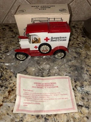 ERTL American Red Cross 1913 Ford Model T Van Die Cast Coin Bank - Image 1 of 3