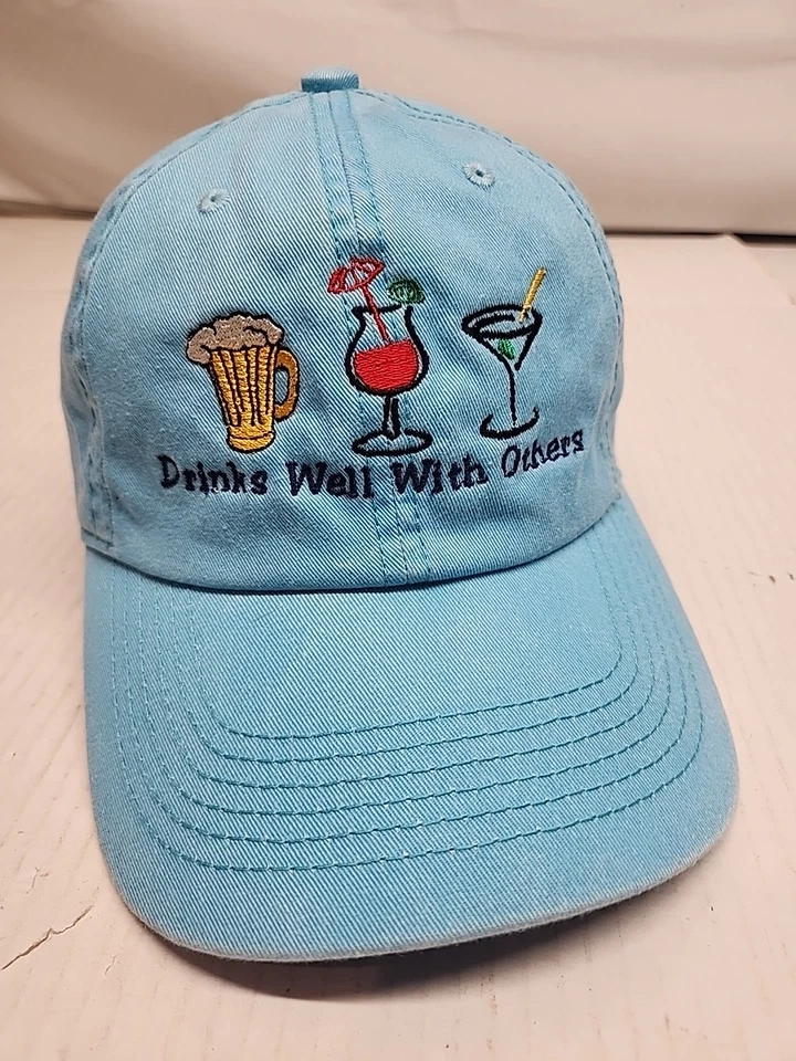 Sombrero Bebe Bien Con Otros Gorra Correa Trasera Azul Claro Algodón Hebilla Correa Cobra Foto 1 de 4