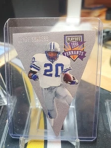 Banderines de playoff Barry Sanders 1996 #20 inserción de fieltro gris - Imagen 1 de 2