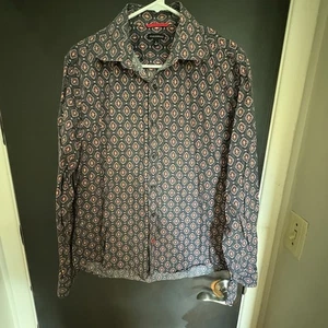 Sons Of Intrigue Men’s Button Down Paisley Shirt - Size Large - Long Sleeve - Picture 1 of 9