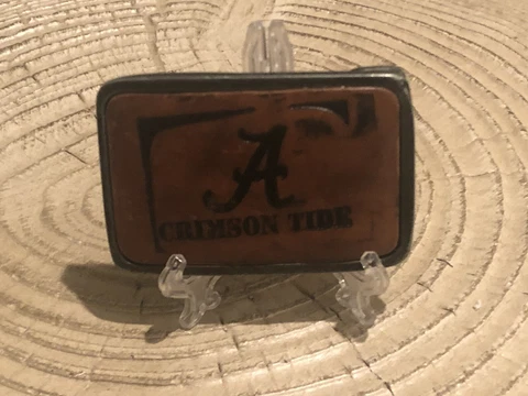 Leather University Of Alabams Belt Buckle 3”X2” Cover