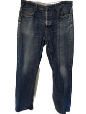 Howies blue jeans waist 38 leg 32 classic straight button fly pure cotton