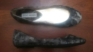 Steve Madden Women's Ballet Flats Black and Gray Shoes 7M  - Picture 1 of 9