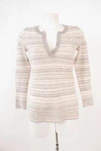 Peter Hahn Damen Pullover Gr. DE 36 Kaschmir Cashmere Grau-Weiß - Bild 1 von 6