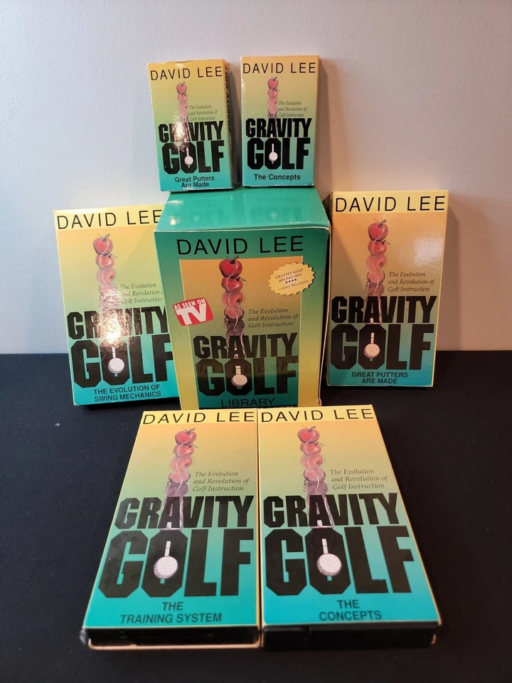 David Lee’s GRAVITY GOLF Audio Video  4 VHS & 2 Cassette Set Missing 2 Cassettes - Image 1 of 1