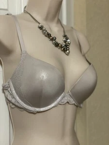Victoria's Secret Dream Angels Push-up-Plunge-BH 36B Neu ohne Etikett Platin Glanz - Bild 1 von 12