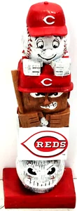 Cincinnati Reds Tiki Totem Pole Garden Statue Evergreen - Picture 1 of 4