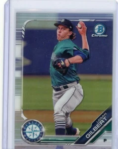 Logan Gilbert 2019 Bowman Draft Chrome RC BDC-179 Refractor - Seattle Mariners - Picture 1 of 2