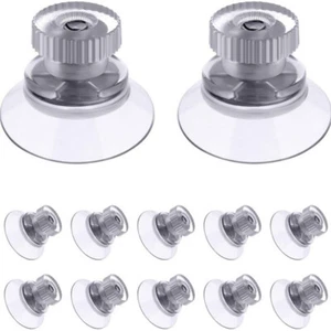 12x Strong Suckers Suction Cups w/ M4 Screw Clear Hook Hanger for Window Glass - Picture 1 of 6