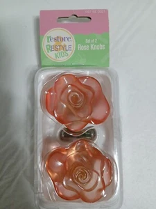 2er Set Rosen Blumen Knöpfe Schubladengriffe Türgriffe - Bild 1 von 7