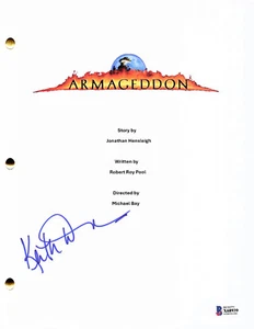 KEITH DAVID SIGNED AUTOGRAPH ARMAGEDDON FULL SCRIPT BECKETT BAS - Picture 1 of 1