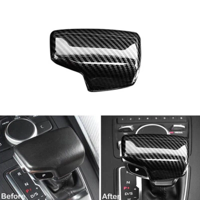 Carbon Fiber Gear Shift Knob Cap Cover For Audi A5 Q5 S5 2018-2022 Q7 2017-2019 - Image 1 of 4